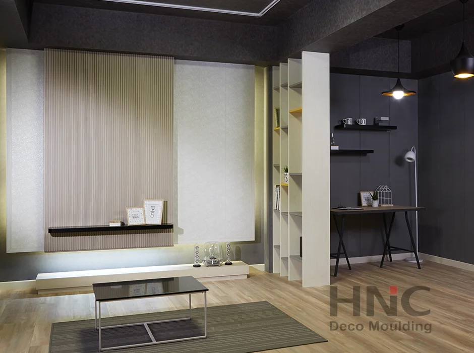 Phào chỉ hàn quốc đẹp ứng dụng phòng khách sang trọng