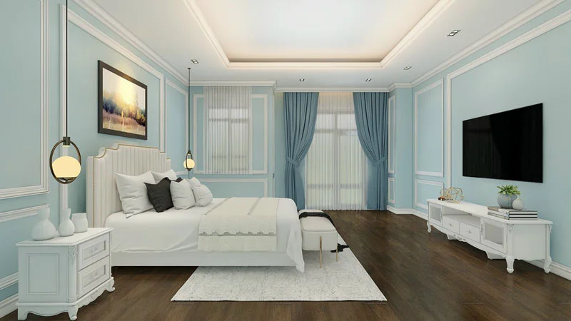 Phào chỉ phòng ngủ đẹp kiểu hiện đại